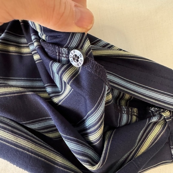 Weir‎ Golf Men's Navy Blue Stripe Short Sleeve Polo Golf Shirt Size Large (44) - Picture 8 of 14